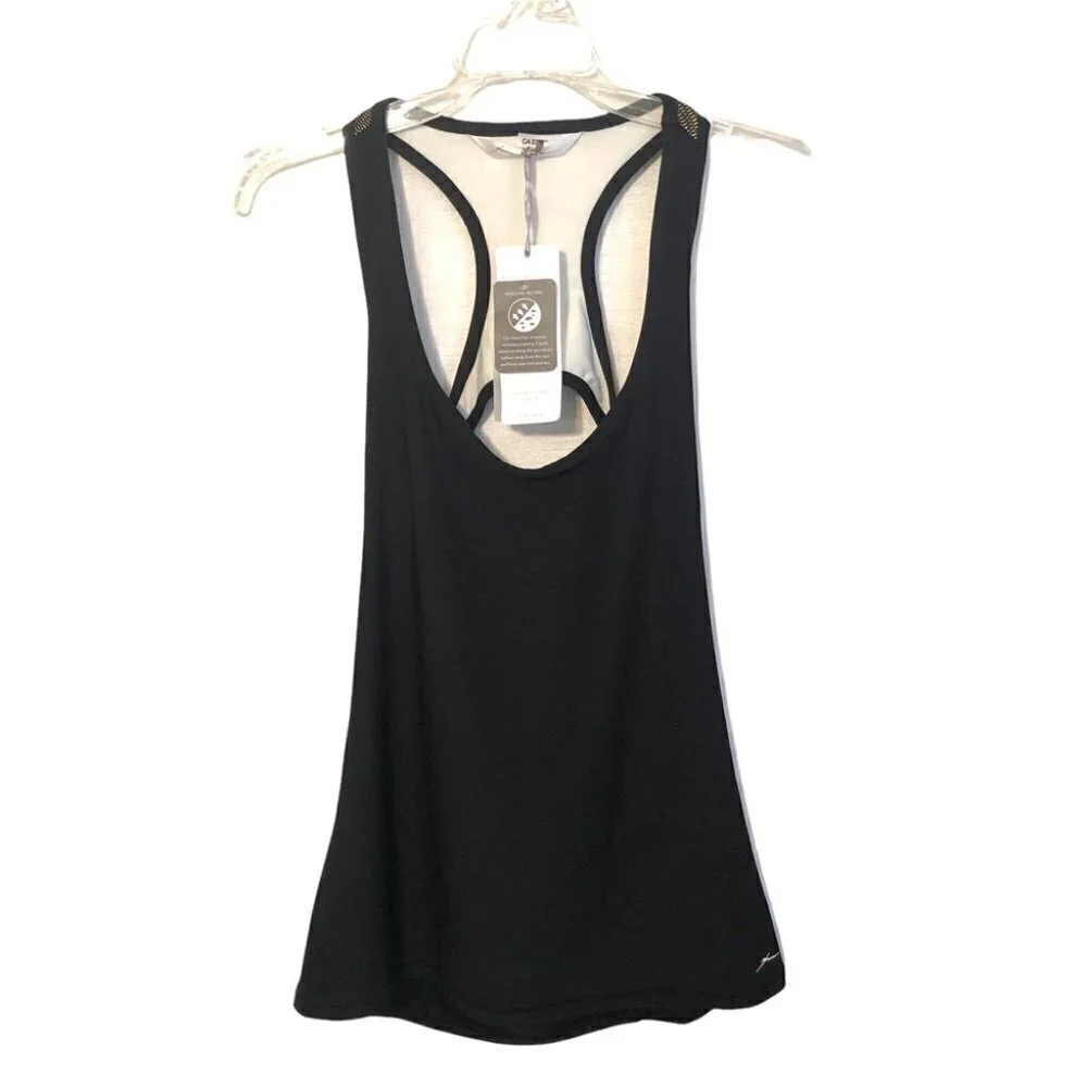 NWT X by Gottex Racerback Athletic Tank Black Ladies Med - Picture 1 of 14